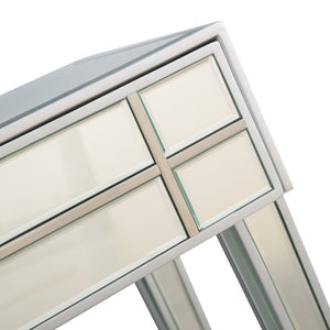 Homeroots Stainless Steel Mirror And Console Table   396835
