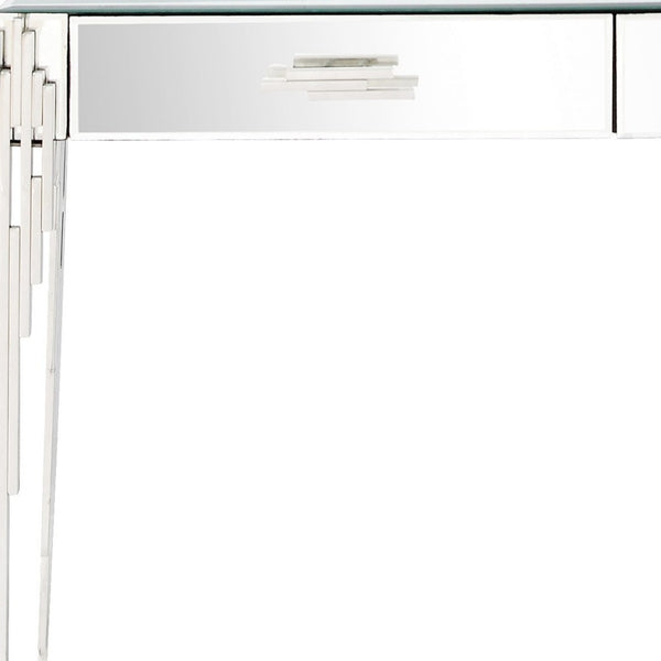 Homeroots Rectangular Striped Falling Console Table   396836