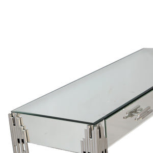 Homeroots Rectangular Striped Falling Console Table   396836