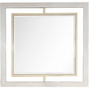 HomeRoots 48" Gold and Silver Mirrored Console Table with Drawers – Elegant Wood Design for Home or Office Decor 396841