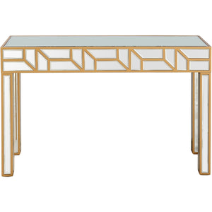 Homeroots Gold Geometric Console Table   396844