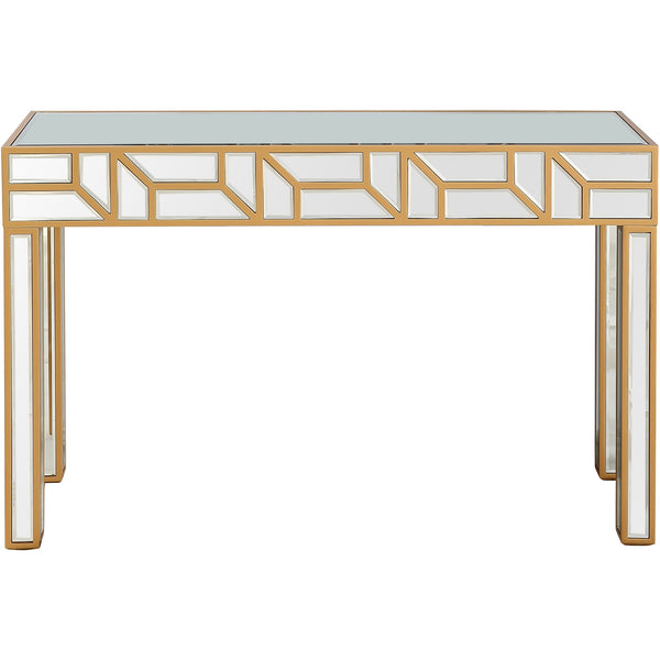 Homeroots Gold Geometric Console Table   396844
