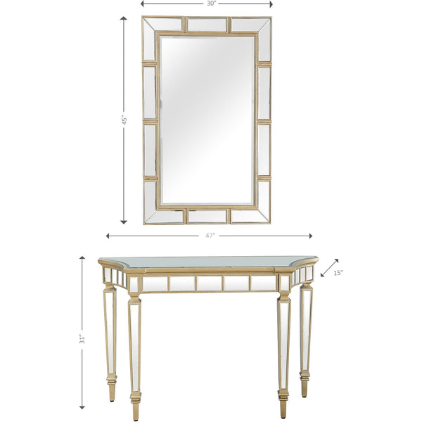 Homeroots Svelte Mirror And Console Table   396849