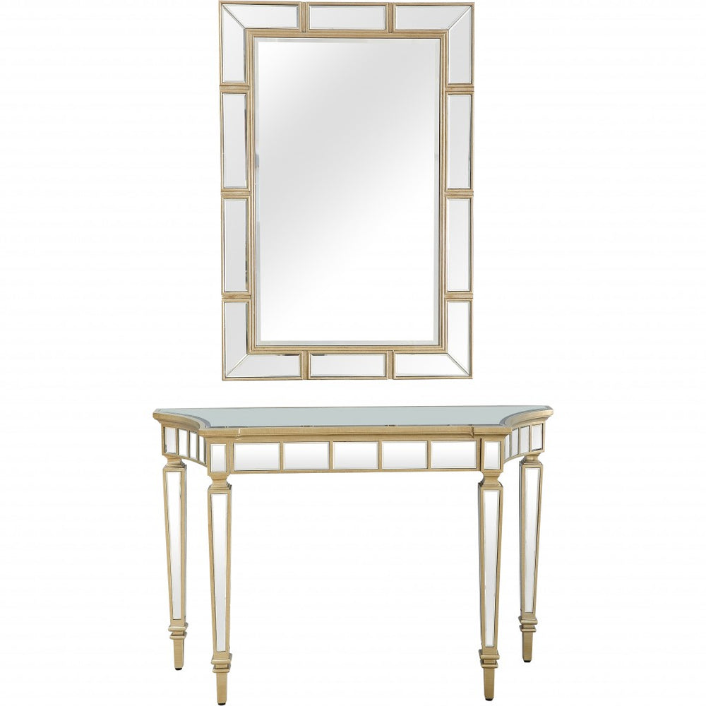 Homeroots Svelte Mirror And Console Table   396849