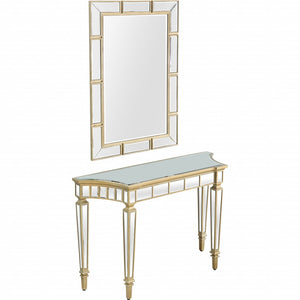 Homeroots Svelte Mirror And Console Table   396849