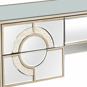 Homeroots Antiqued Crystal Console Table   396856