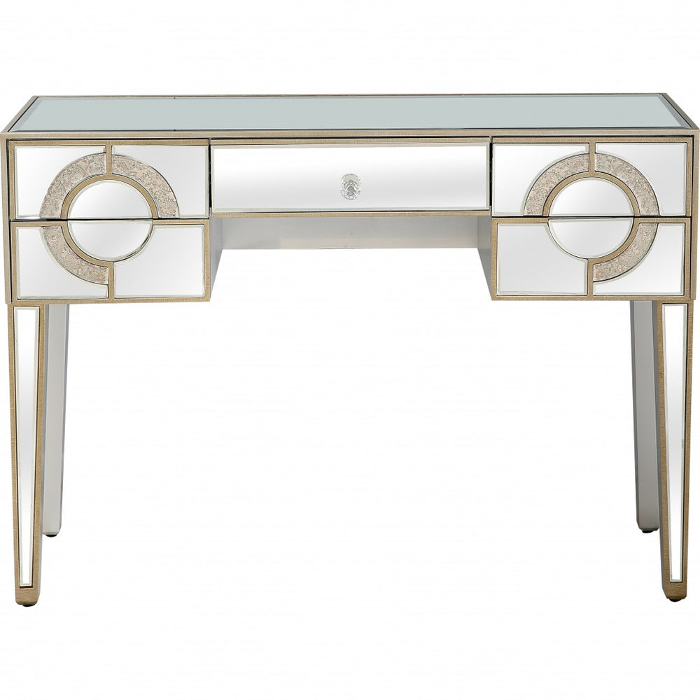 Homeroots Antiqued Crystal Console Table   396856