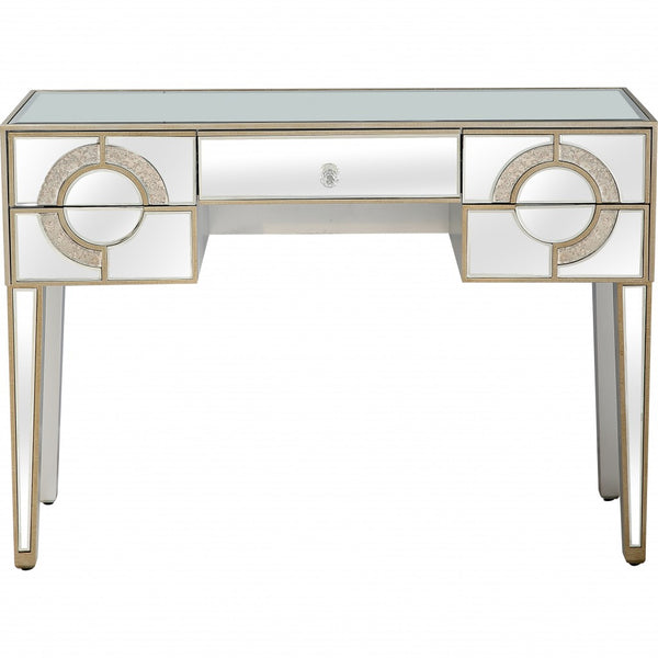 Homeroots Antiqued Crystal Console Table   396856