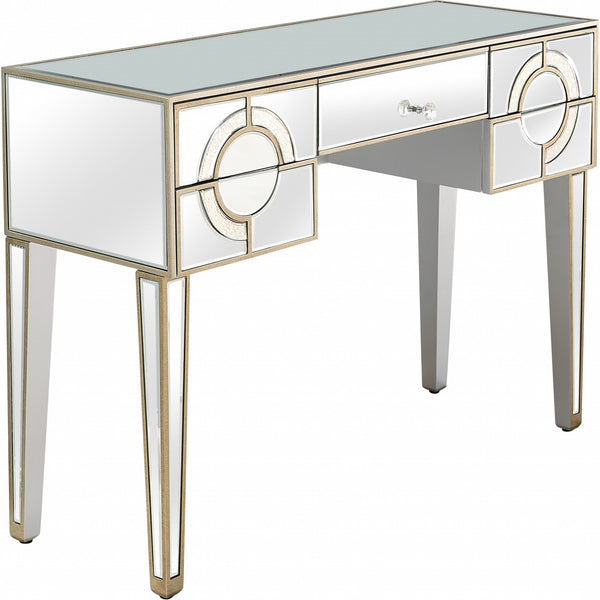 Homeroots Antiqued Crystal Console Table   396856