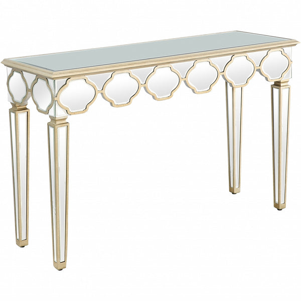 Homeroots Scalloped Edge Console Table   396857