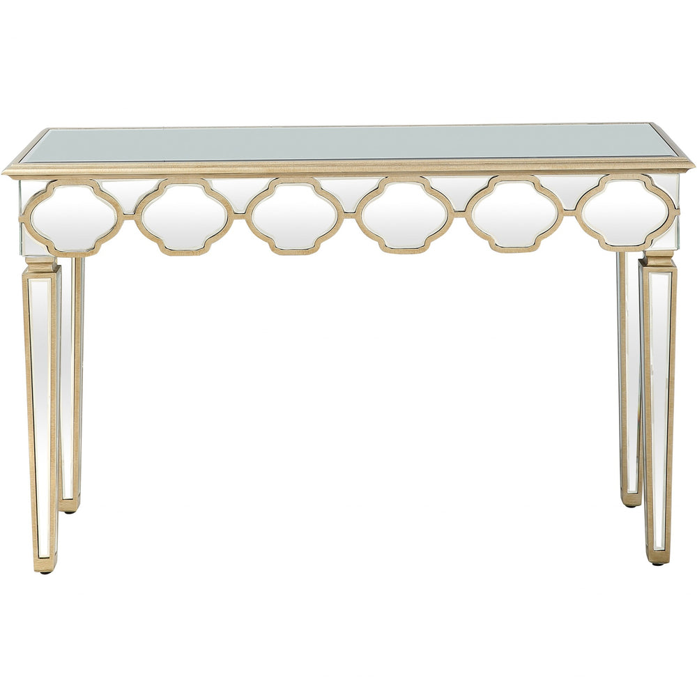 Homeroots Scalloped Edge Console Table   396857