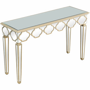 Homeroots Scalloped Edge Console Table   396857