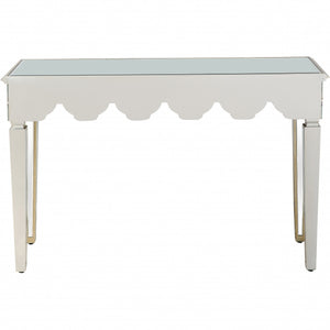 Homeroots Scalloped Edge Console Table   396857