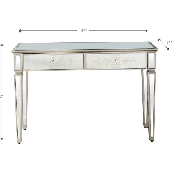 Homeroots Antiqued Etch Console Table   396858