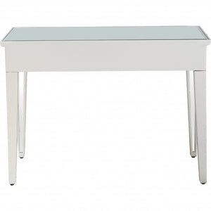 Homeroots Silver Finish Three Drawer Console Table   396861