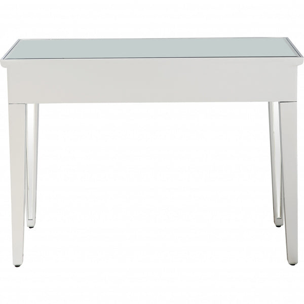 Homeroots Silver Finish Three Drawer Console Table   396861