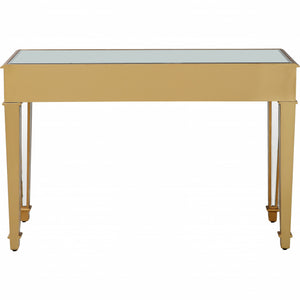 Homeroots Gold Finish Trim Console Table   396862