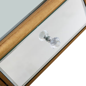 Homeroots Gold Finish Trim Console Table   396862