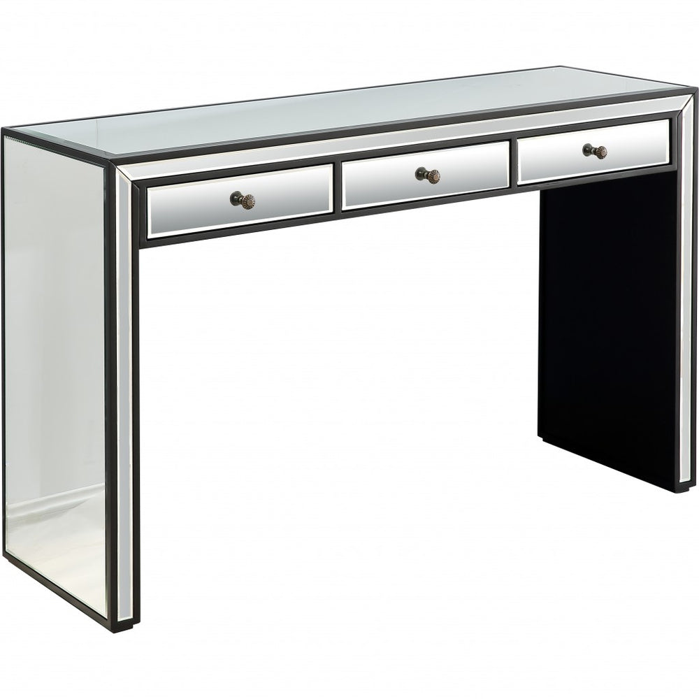 Homeroots Bold And Black Console Table   396863