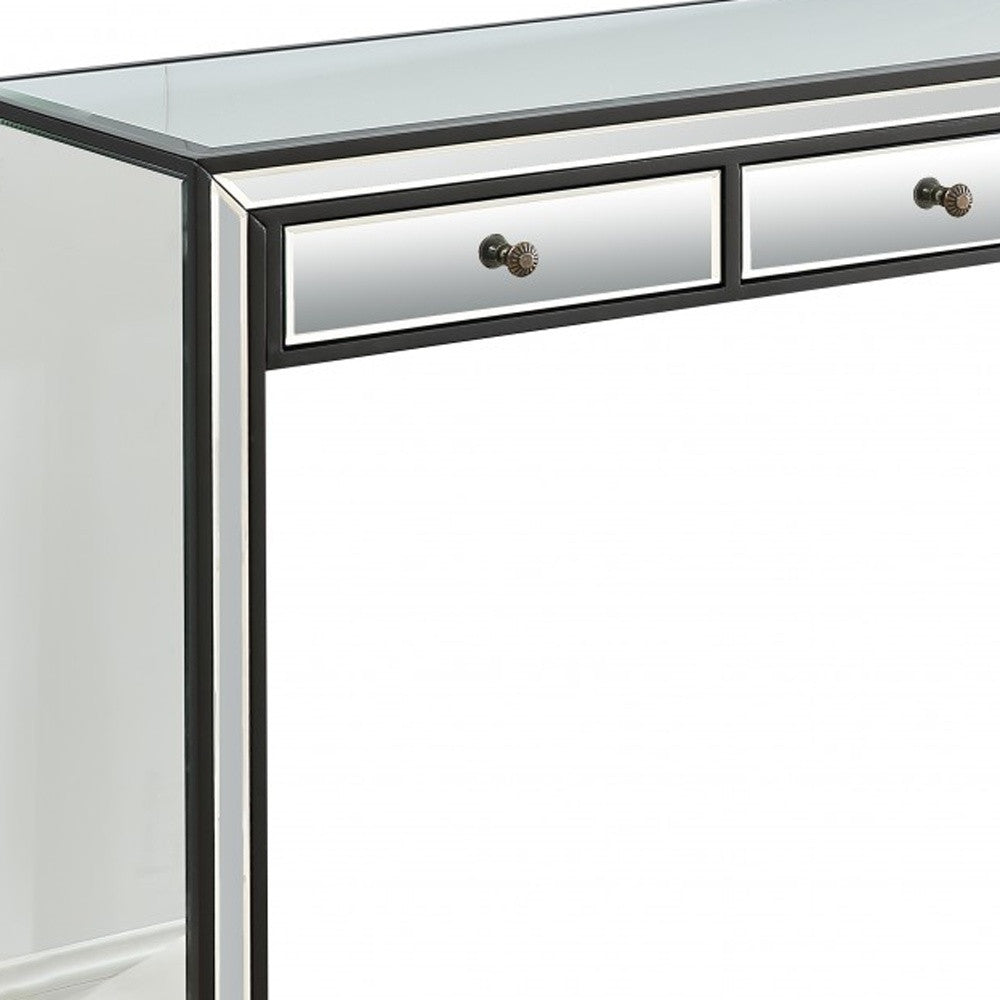 Homeroots Bold And Black Console Table   396863