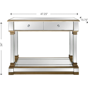 Homeroots Gold Accent Console Table   396874