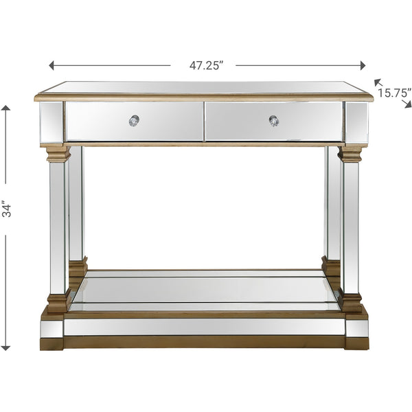 Homeroots Gold Accent Console Table   396874