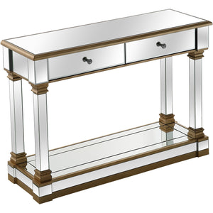 Homeroots Gold Accent Console Table   396874