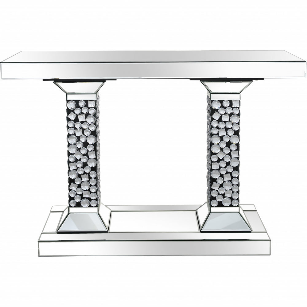 Homeroots Beaded Pestestal Console Table   396879