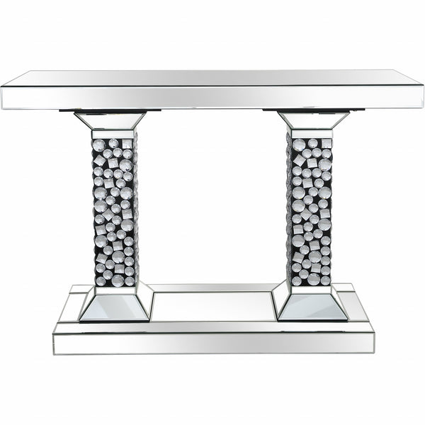 Homeroots Beaded Pestestal Console Table   396879