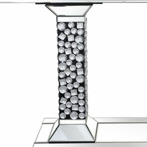 Homeroots Beaded Pestestal Console Table   396879