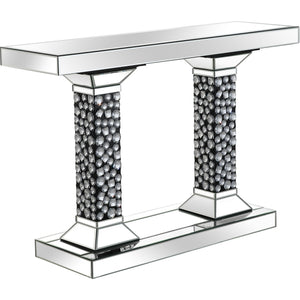 Homeroots Beaded Pestestal Console Table   396879