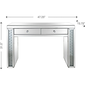 Homeroots Encrusted Crystal Console Table   396881