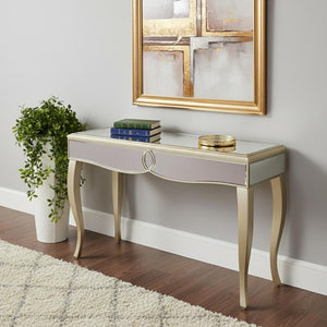 HomeRoots Beauty Mirrored Console Table - Elegant Fairytale Design for Entryways, Living Rooms & More 396885