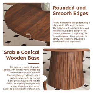 English Elm Retractable Rock Slab Dining Set with Leather Wrapped Base for Compact Apartments Walnut W2700S00126