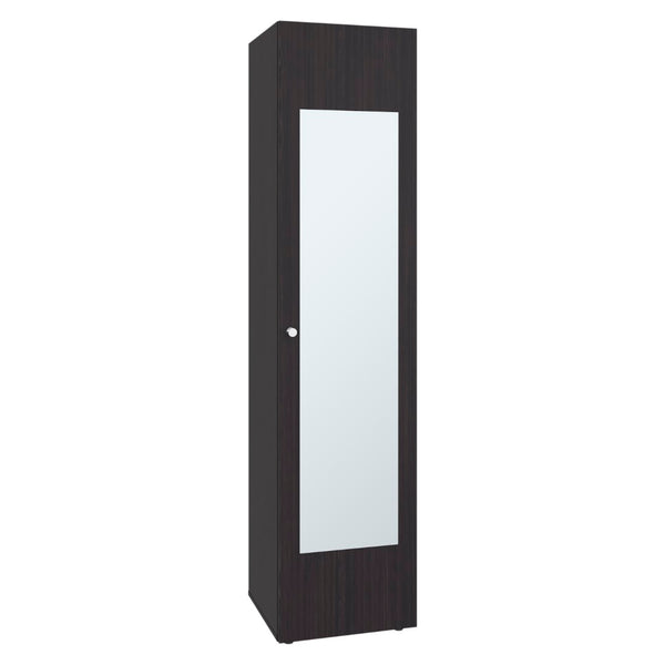 English Elm Home Freestanding Tall Storage Cabinet with Mirror Door and Four Interior Shelves Dark Walnut B070P487567