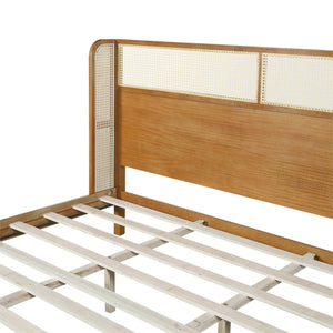English Elm Christopher Knight Home® - Premium Rubber Wood King Bed Frame With Headboard - Stylish Mid Century Modern Design For Comfort N770P290471N_N770P290482N