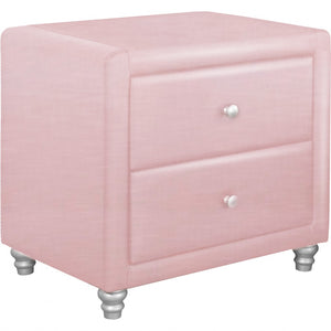Homeroots 20" Pink Two Drawers Nightstand   396984