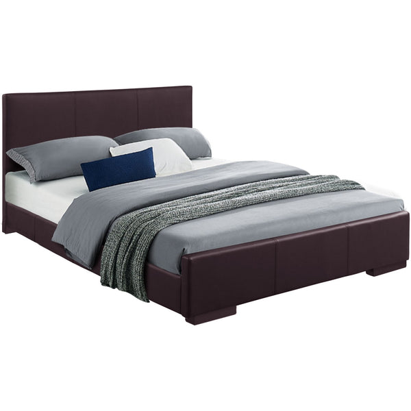 Homeroots Brown Platform Full Bed Brown Wood 396986