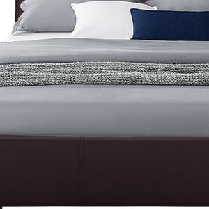 Homeroots Brown Platform Full Bed Brown Wood 396986