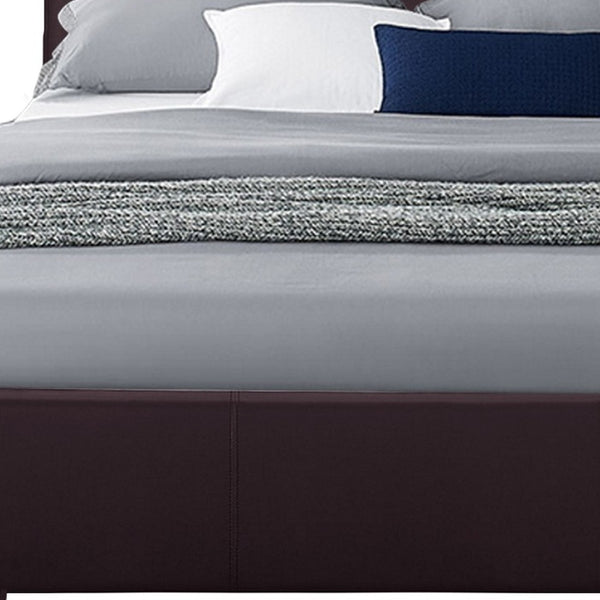 Homeroots Brown Platform Full Bed Brown Wood 396986