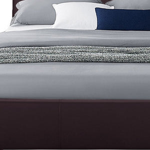 Homeroots Brown Platform King Bed Brown Wood 396988