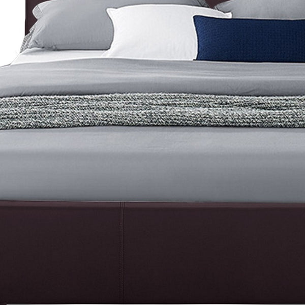 Homeroots Brown Platform King Bed Brown Wood 396988