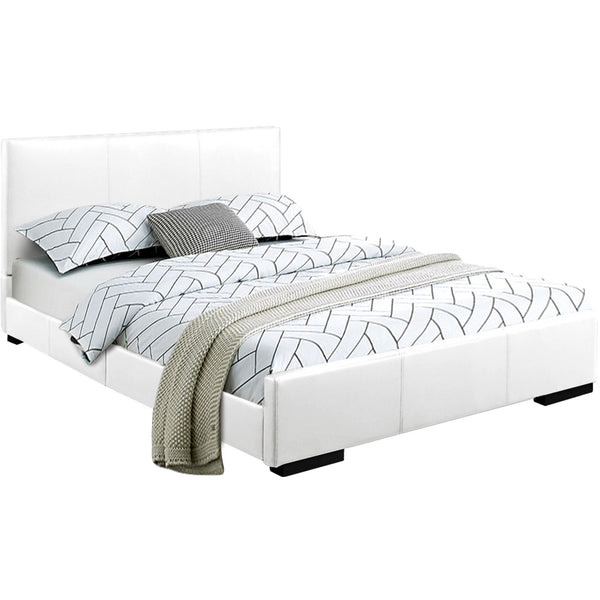 Homeroots White Platform Twin Bed White Wood 396993