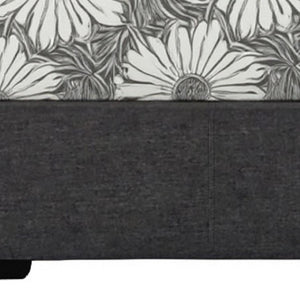 HomeRoots Brown Upholstered Platform Bed Frame - Modern Low-Profile Design for Cozy Bedrooms & Guest Rooms Gray Queen 396999