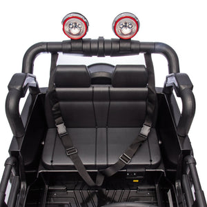 English Elm 24v Kids Electric Ride on Car with Parental Remote Rear Suspension and Bluetooth Audio Black W1578P228743