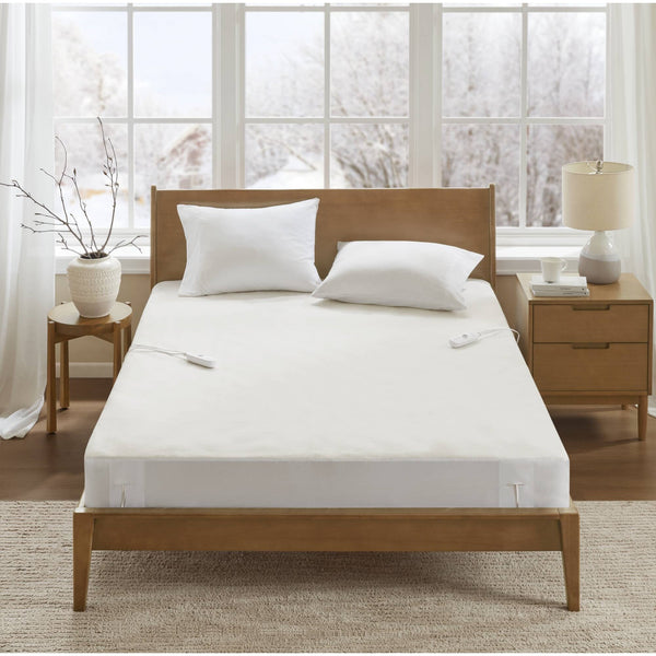 JLA Home Beautyrest - Heated mattress pad with dual-zone warmth, 5 heat settings, 10-hour auto-off, deep 18" fit 75 L x 54 W x 0.8H BR55-5285