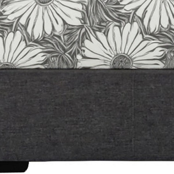 HomeRoots Brown Upholstered Platform Bed Frame - Modern Low-Profile Design for Cozy Bedrooms & Guest Rooms Gray KING 397000