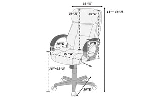English Elm Classic timeless office chair with extra padded cushion, height adjustable comfort for home workspaces Black 15 L x 30 W x 26 H HS00F1685-ID-AHD