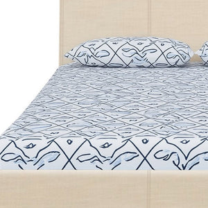 HomeRoots Brown Upholstered Platform Bed Frame - Modern Low-Profile Design for Cozy Bedrooms & Guest Rooms Beige Queen 397003