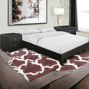 Homeroots Black Wood And Linen Queen Bed Frame Black Wood 397009